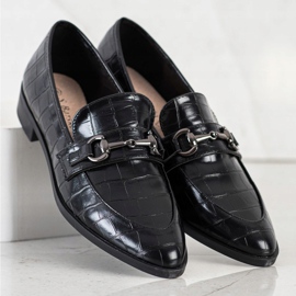 S. BARSKI Mocasines elegantes en Spitz negro 1