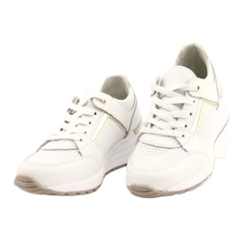 Zapatillas deportivas para mujer Filippo DP2003 / 21 blanco dorado 2 Zapatillas deportivas para mujer Filippo DP2003 / 21 blanco dorado 2