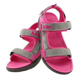 Sandalias niñas zapatos Lee Cooper 20S-TS-031 inserto de espuma rosa gris 5