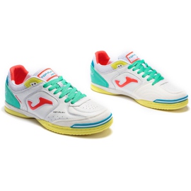 Botas de fútbol Joma Top Flex 2132 En sala blanco y de colores 2