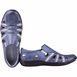 Kampol Zapatos de hombre calados para el verano 16/53 azul marino 4