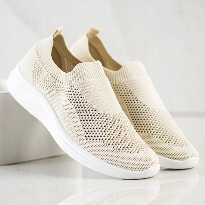 Ideal Shoes Zapatillas deportivas beige marrón 1