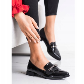 S. BARSKI Mocasines Lacados En Spitz negro 2
