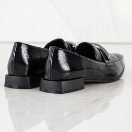 S. BARSKI Mocasines Lacados En Spitz negro 1
