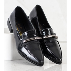 S. BARSKI Mocasines Lacados En Spitz negro 4