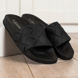 Seastar Zapatillas de goma cómodas negro 2