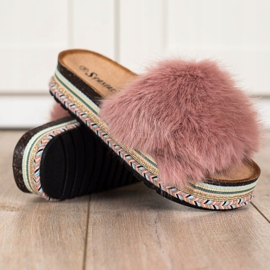 Seastar Zapatillas de moda en una plataforma decorativa rosado 1