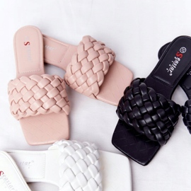 PS1 Pantuflas trenzadas Cheryl blancas para mujer blanco 1