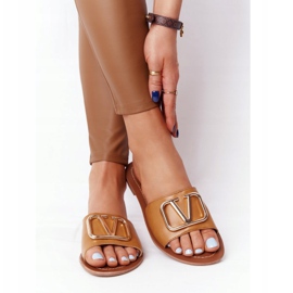PS1 Pantuflas Clásicas Mujer Camel Vicky marrón dorado 2