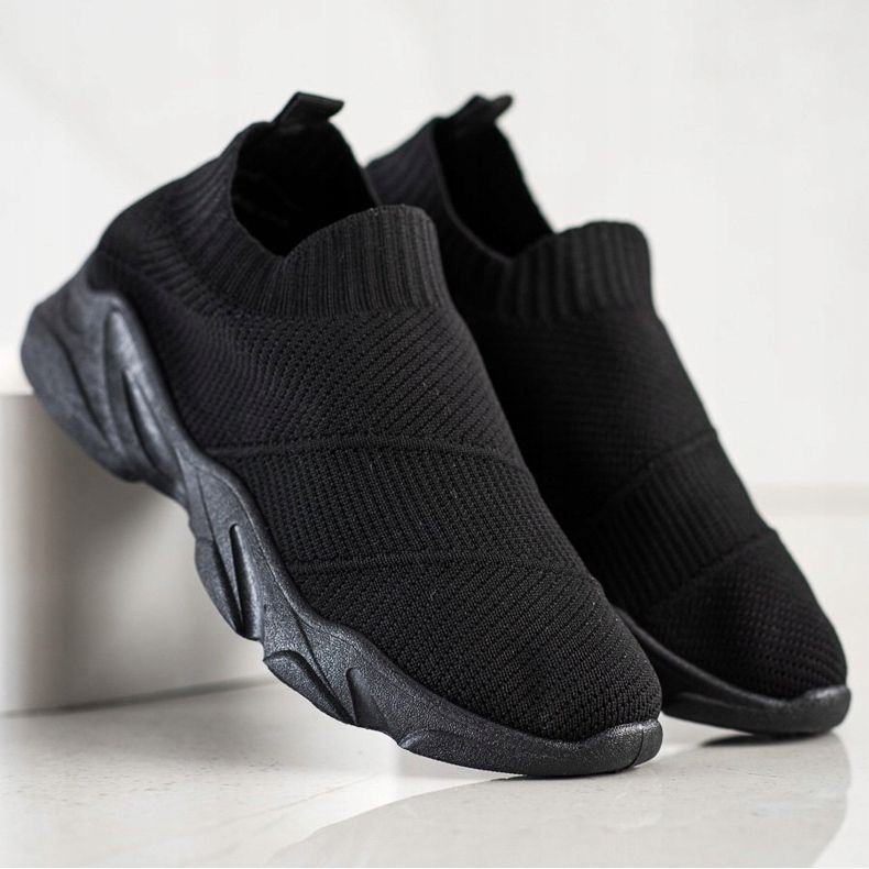 SHELOVET Zapatos cómodos sin cordones negro 1 SHELOVET Zapatos cómodos sin cordones negro 1
