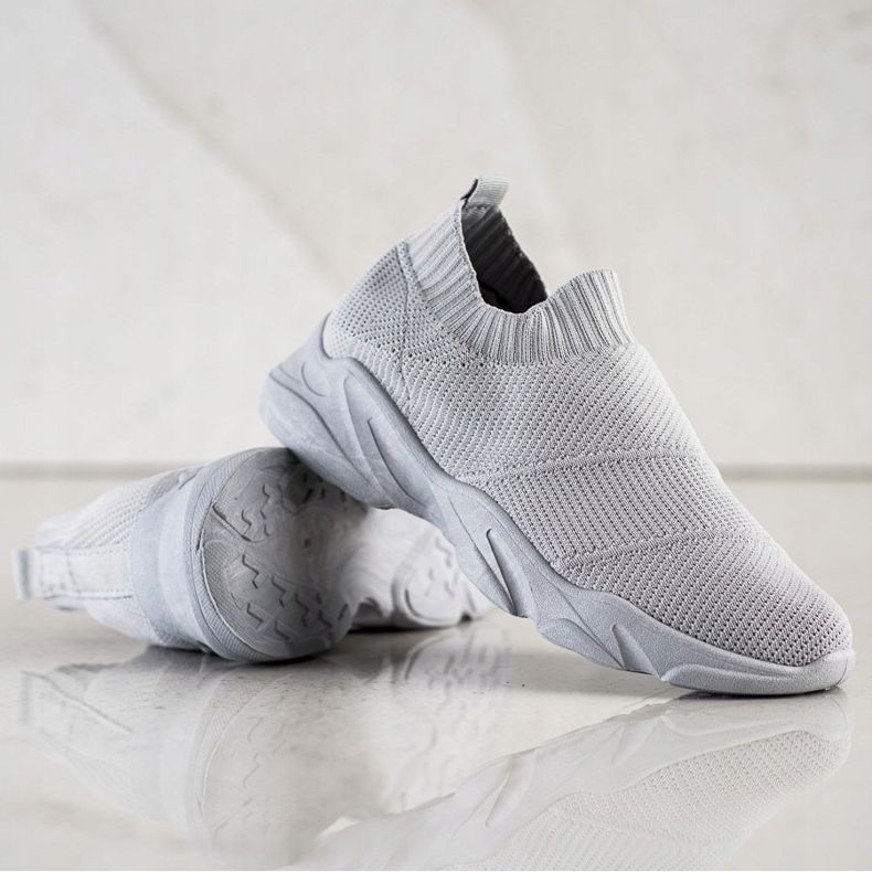 SHELOVET Zapatos cómodos sin cordones gris 1 SHELOVET Zapatos cómodos sin cordones gris 1