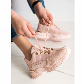SHELOVET Zapatillas de deporte en polvo rosado 3