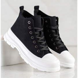 SHELOVET Zapatillas altas en la plataforma negro 1