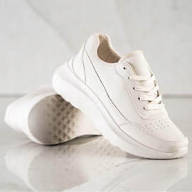 SHELOVET Zapatillas clásicas de piel ecológica beige 1