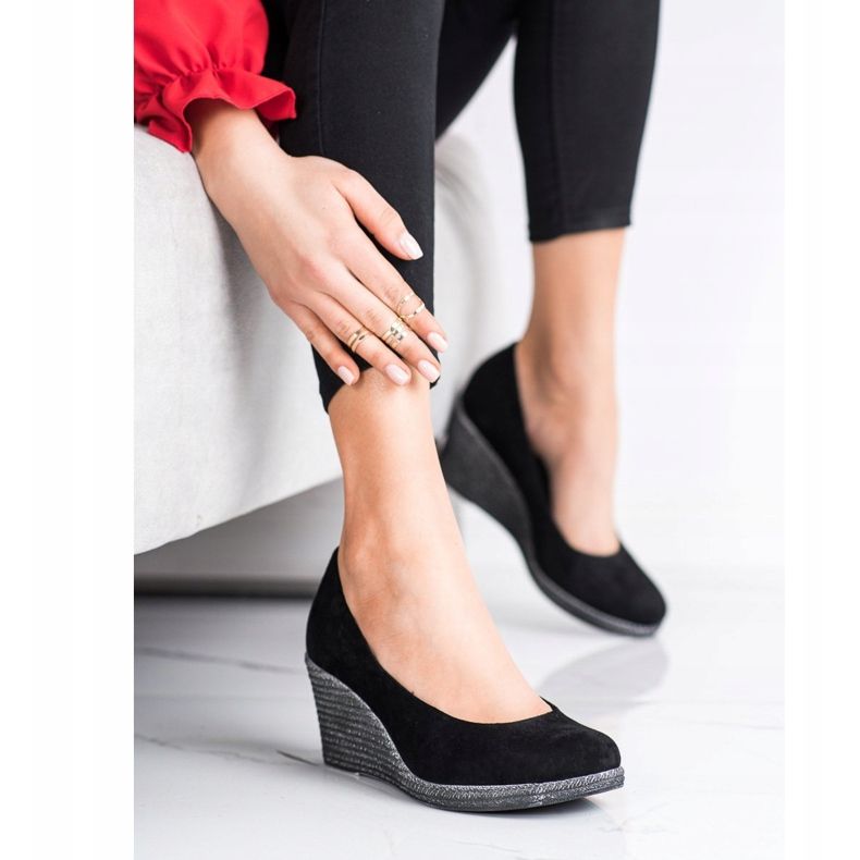 Salones VINCEZA de ante negro 2