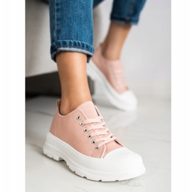 SHELOVET Zapatillas rosas en la plataforma rosado 1