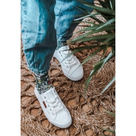 Zapatillas de mujer de encaje Big Star W274925 Blanco 1