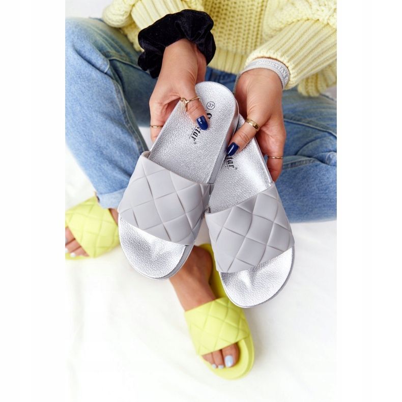 PS1 Pantuflas de Goma Mujer Gris-Plata Let's Swim 2