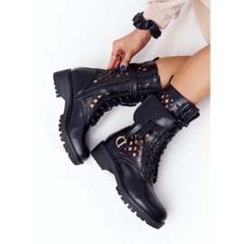PS1 Botas Negras Caladas Con Riñonera Rock Star negro 5
