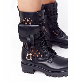 PS1 Botas Negras Caladas Con Riñonera Rock Star negro 2 PS1 Botas Negras Caladas Con Riñonera Rock Star negro 2