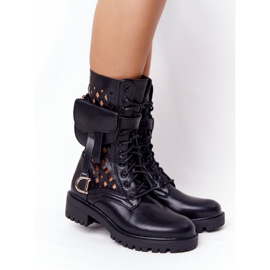 PS1 Botas Negras Caladas Con Riñonera Rock Star negro 1 PS1 Botas Negras Caladas Con Riñonera Rock Star negro 1