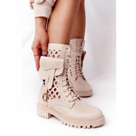 PS1 Bota calada con riñon Beige Rock Star 3