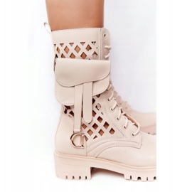PS1 Bota calada con riñon Beige Rock Star 4