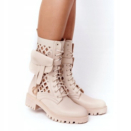 PS1 Bota calada con riñon Beige Rock Star 2