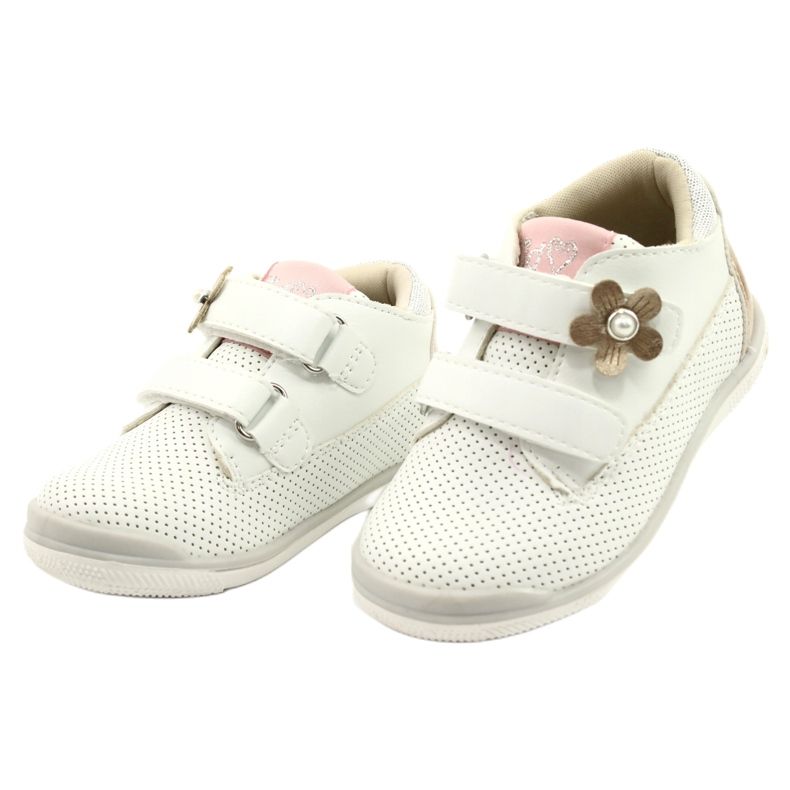 American Club Zapatillas Sport Con Velcro GC06 / 21 Blanco y Dorado 2