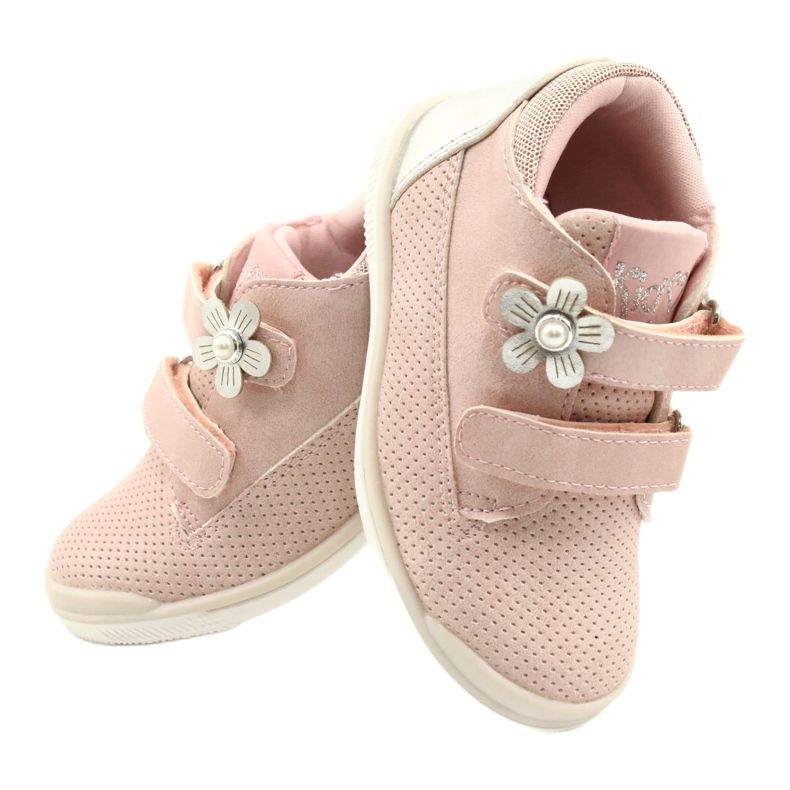 American Club Zapatillas Sport Con Velcro GC06 / 21 Rosa-Plata 4