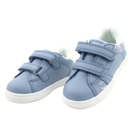 American Club Zapato velcro ES22 / 21 azul plata 2