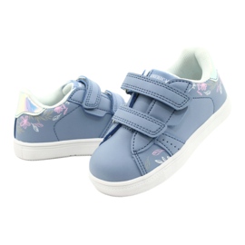 American Club Zapato velcro ES22 / 21 azul plata 3
