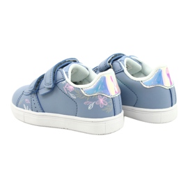 American Club Zapato velcro ES22 / 21 azul plata 5