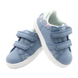American Club Zapato velcro ES22 / 21 azul plata 4