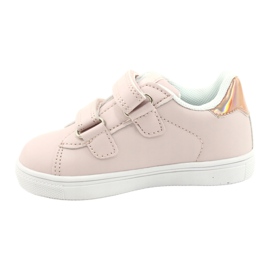 American Club Flowers ES22 / 21 Zapatos con velcro rosa empolvado dorado 1