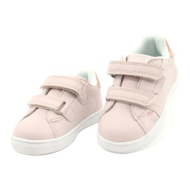 American Club Flowers ES22 / 21 Zapatos con velcro rosa empolvado dorado 2