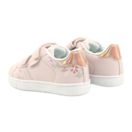 American Club Flowers ES22 / 21 Zapatos con velcro rosa empolvado rosado dorado 5