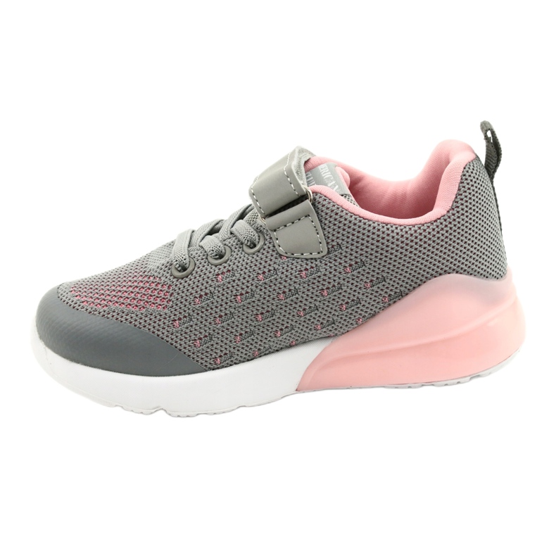 American Club Zapatos deportivos para niña con velcro RL12 / 21 Gris rosado 1