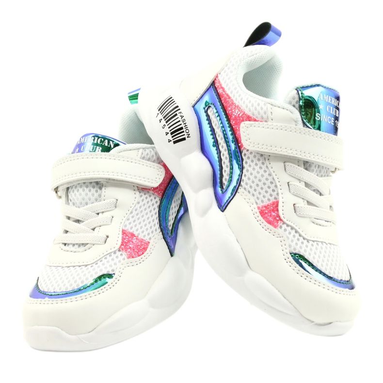 American Club Calzado Deportivo Halográfico De Moda ES23/21 Blanco 4