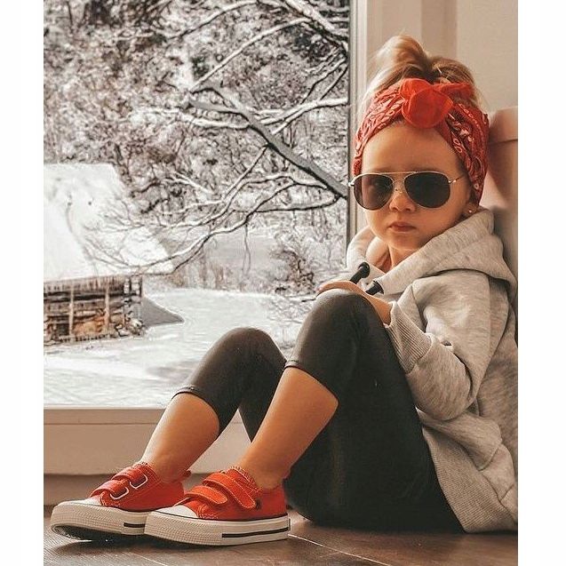 Zapatillas bajas para niños con velcro Big Star HH374098 Rojo 1