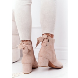 PJ1 Botas cálidas de mujer con tacón Beige Kayla 3