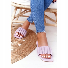 PS1 Pantuflas moradas clásicas para mujer que se ven bien violeta 6
