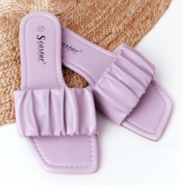 PS1 Pantuflas moradas clásicas para mujer que se ven bien violeta 7