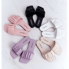 PS1 Pantuflas moradas clásicas para mujer que se ven bien violeta 8