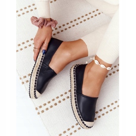 Alpargatas De Piel Con Suela Trenzada Big Star HH274505 Negro 7