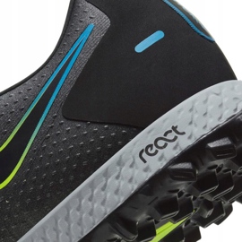 Zapatillas de fútbol Nike React Phantom Gt Pro Tf negras CK8468 090 negro negro 6