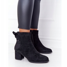 PJ1 Botas cálidas negras para mujer en un talón Kayla negro 7