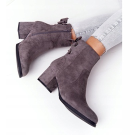 Botas cálidas de mujer con tacón Grey Kayla gris 1 Botas cálidas de mujer con tacón Grey Kayla gris 1