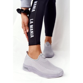 PS1 Zapatos Deportivos De Mujer Sin Cordones Gris Be Stretchy 3