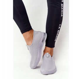 PS1 Zapatos Deportivos De Mujer Sin Cordones Gris Be Stretchy 2